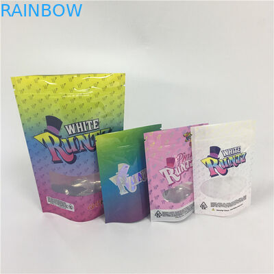 Folyo Lamine Bitkisel Tütsü Ambalajı Mylar Kilitli Torbalar Ot Runtz Koku Korumalı