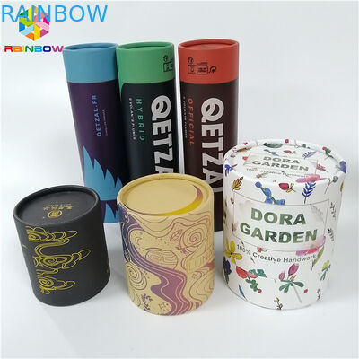 Kraft Kağıt Kutu Ambalaj Yuvarlak Şekil Özel Logo Hediye / Kozmetik / Yiyecek için Basılı