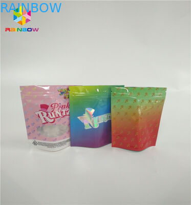 Childproof 3.5g Stand Up Fermuar Çanta Çanta Özelleştirmek Baskı Runtz Paketi Koku Geçirmez