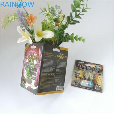 Özelleştirilmiş 3D Blister Ambalaj Paketleme Adam Cinsel Performans Geliştirme Hapı Kabarcıkları