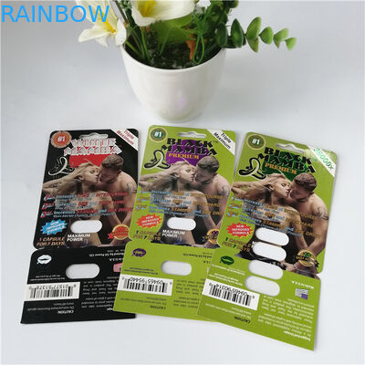 Özelleştirilmiş 3D Blister Ambalaj Paketleme Adam Cinsel Performans Geliştirme Hapı Kabarcıkları