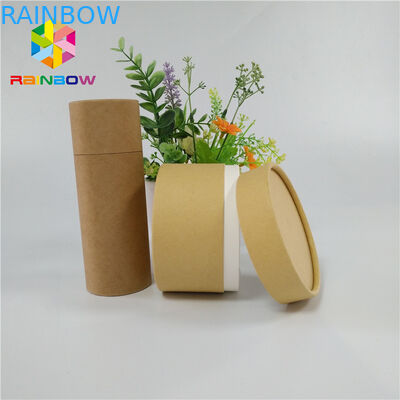 Çay Kuru Meyve Ambalaj Kağıt Kutu Ambalaj Özel Geri Dönüşümlü Push Up Kraft Tüp