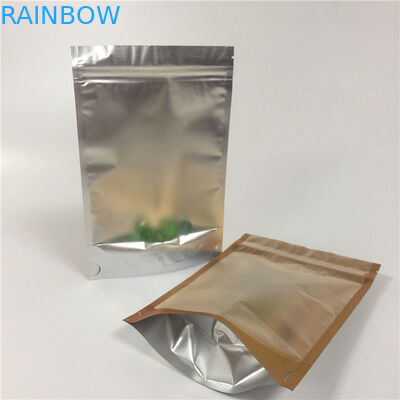 Lamine Alüminyum Folyo Zip Kilit Çanta Stand Up Kılıfı Şeffaf Yan Nem Geçirmez