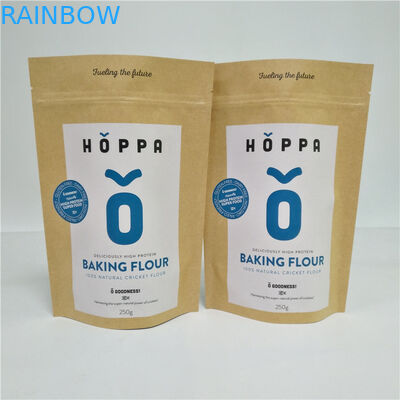 Doğal Kahverengi Özelleştirilmiş Kağıt Torbalar Çay Kurutulmuş Gıda Kuruyemiş Baharat Paketi İçin