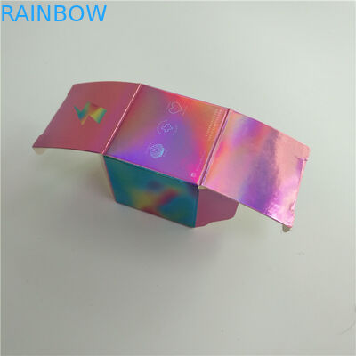 Holografik Holografik Efektli Mücevherat Ambalaj Kağıt Kutu Özel Baskı