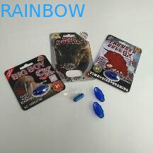 Büyük Boy 9X Kağıt Blister Kart Ambalaj Şeffaf Çıkartmalar Kabarcıklar Şişeleri Ile Seks Hap Kapsül