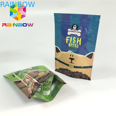 Mylar Kilitli Plastik Torbalar Paketleme Evcil Hayvan Yemleri Torbalar Çanta Gravür Baskı