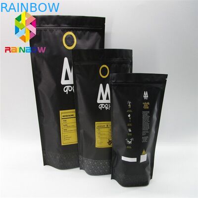 Isı mühürlü gıda plastik torbalar ambalaj açılıp kapanabilir kahve çantalar özel boyut