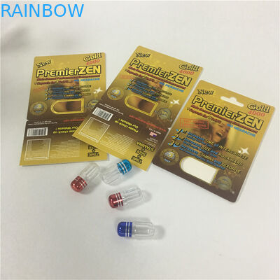 Geri dönüşümlü Blister Kağıt Kartları En Zor Kez Erkek Geliştirme Cinsel Hap Kapsül Kutusu