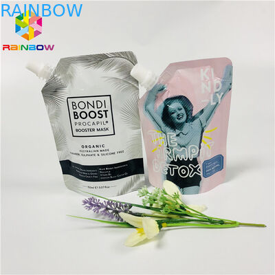 Doypack Food Grade Stand Up Torbalar Kullanımlık Temizlik Jeli Yüz Sıvı Maskesi Ambalaj