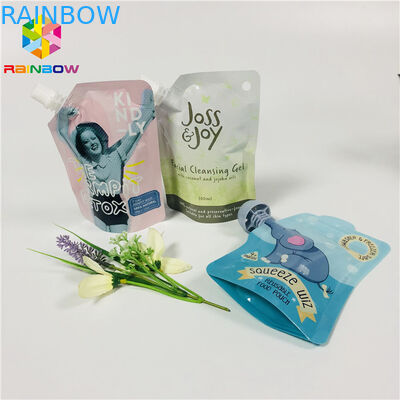 Doypack Food Grade Stand Up Torbalar Kullanımlık Temizlik Jeli Yüz Sıvı Maskesi Ambalaj