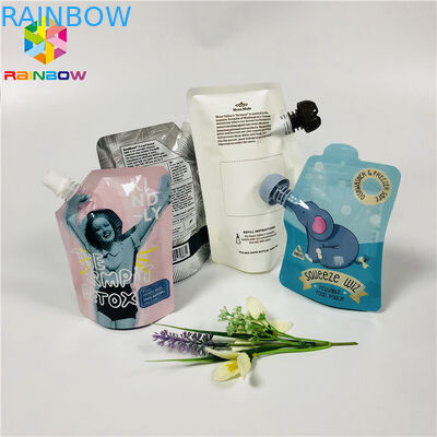 Doypack Food Grade Stand Up Torbalar Kullanımlık Temizlik Jeli Yüz Sıvı Maskesi Ambalaj