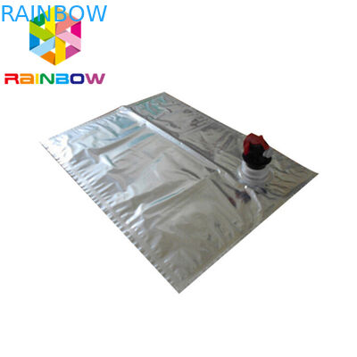 İçecek Emzikli Kese Ambalajı 3L 5L 10L Kutuda Özel Baskı Aseptik Önlük Çantası