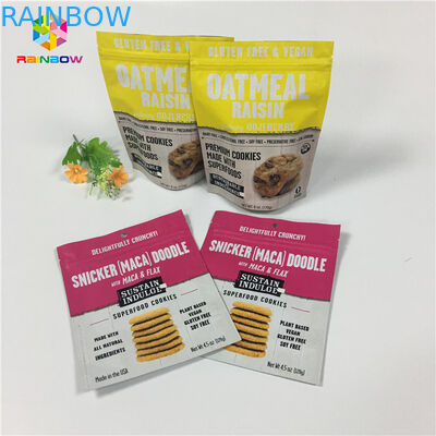 Gravür Baskı Stand Up Kilitli Ambalaj Torbaları Vanilya Kahve / Süt Protein Tozu