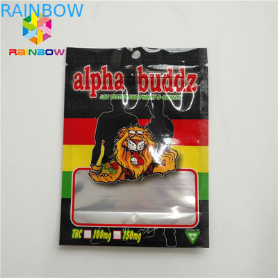 UV Baskı Folyo Kese Ambalajı Koku Korumalı Mylar Kurabiye Torbaları Açılıp Kapanabilir Stand-up Kilitli Folyo Torbalar