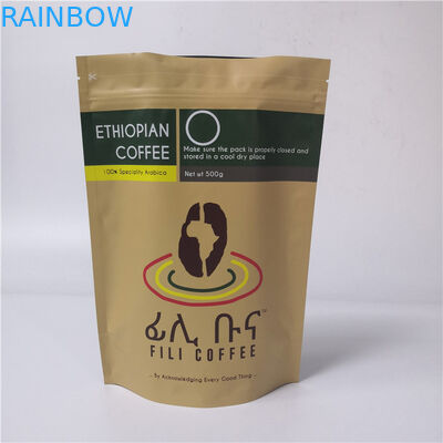 Geri dönüşümlü Alüminyum Folyo Çay Poşeti Stand Up Kılıfı Yeniden Kullanılabilir Zip Kilidi ile Özelleştirilmiş Renk