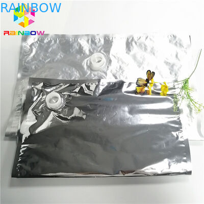 Sızdırmaz Emzik Kese Ambalaj Alüminyum Folyo 2L 3L 5L Şarap Elma Suyu Depolama