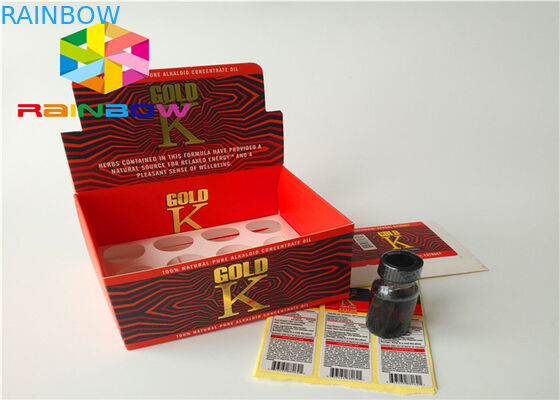 Yapışkanlı Etiket Etiketli Erkek Geliştirme İçecek Şişesi Ambalaj Kağıdı Kutusu