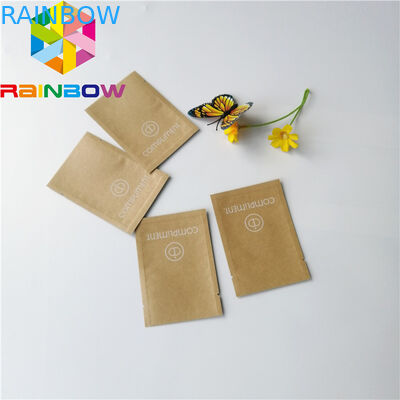 Küçük Geri Dönüşümlü Kahverengi Kraft Kağıt Özel Baskı Alüminyum Folyo Nem Kanıtı