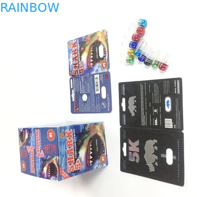 Erkek Geliştirme Hapları Blister Kart Ambalaj Gergedan 69 Slayt Plastik Kapak Şişesi