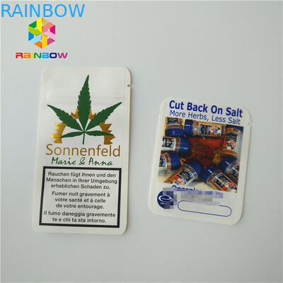 Kraft Kağıt Ot Çantalar Folyo Kılıfı Ambalaj Kilitli 1/4 Gram Toz İçin Alüminyum Folyo