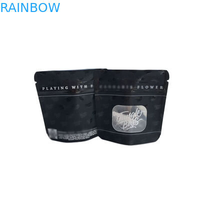 Mat Siyah Yüzey Plastik Torbalar Paketleme Noktası UV Şeffaf Clear Ön Pencere