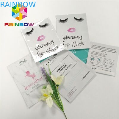 3 Katmanlar Lamine Maske Boş Alüminyum Folyo Kozmetik Çantası Maske Kılıfı Açılıp Kapanabilir