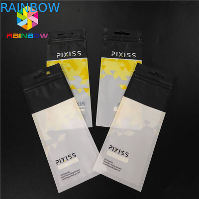 Koku Korumalı Lamine Mylar Kilitli Stand Up Torbalar Temizle Özel Baskı Logo