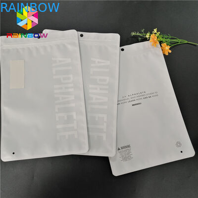 Koku Korumalı Lamine Mylar Kilitli Stand Up Torbalar Temizle Özel Baskı Logo