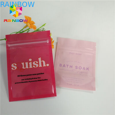 Koku Korumalı Lamine Mylar Kilitli Stand Up Torbalar Temizle Özel Baskı Logo