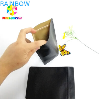 Siyah Kraft Kağıt Torba Ambalaj Özel Logo Stand Up Kılıfı Geri Dönüşümlü Zip Kilidi