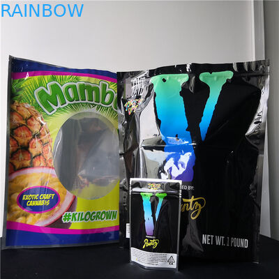 Koku Korumalı Plastik Stand Up Kılıfı Çiçekler Mylar Ambalaj Torbaları Yeniden Açılabilir