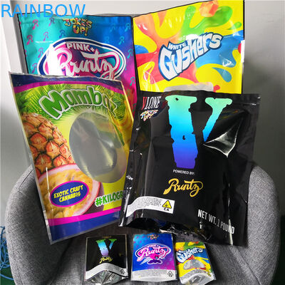 Koku Korumalı Plastik Stand Up Kılıfı Çiçekler Mylar Ambalaj Torbaları Yeniden Açılabilir