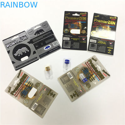 Blister Kapsül Kabı Cinsel Performans Hapı Paket Kartları Özelleştirilmiş Baskı