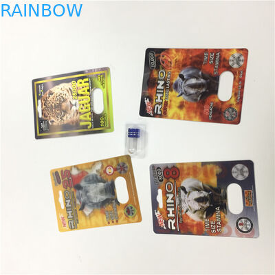 Blister Kapsül Kabı Cinsel Performans Hapı Paket Kartları Özelleştirilmiş Baskı