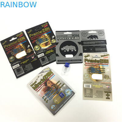 RHINO 8/11/25 Ekran Blister Kart Ambalaj Erkek Geliştirme Performansı Hapları 3d Boş Konteyner