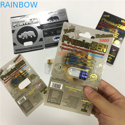 RHINO 8/11/25 Ekran Blister Kart Ambalaj Erkek Geliştirme Performansı Hapları 3d Boş Konteyner