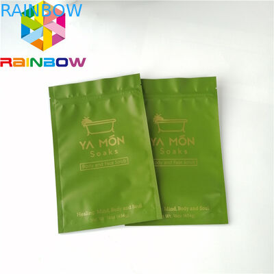 Folyo Astarlı Plastik Stand Up Fermuarlı Kese Banyo Tuzu Cilt Bakımı Ambalaj Gravür Baskı