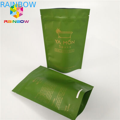 Folyo Astarlı Plastik Stand Up Fermuarlı Kese Banyo Tuzu Cilt Bakımı Ambalaj Gravür Baskı