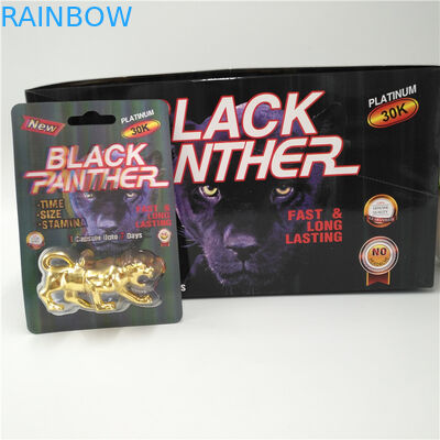 Dayanıklı Blister Kart Ambalajı Mamba / Magnum 25 k / Sert Rox Gergedan 69 Hap Kapsül Ekran Kutusu