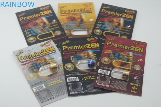 Su geçirmez Plastik Blister Ambalaj Rhino 7 5000 Erkek Geliştirme Cinsel Hap