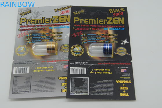 Su geçirmez Plastik Blister Ambalaj Rhino 7 5000 Erkek Geliştirme Cinsel Hap