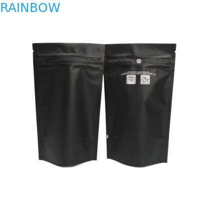 Mat Siyah Çocuk Dayanıklı Kilitli Torbalar Koku Geçirmez Arabaları Sativa Indica Ot THC Mylar Çantası