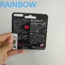 Erkek Cinsel Geliştirme İçin Geri Dönüşümlü Blister Kart Ambalaj Gergedan Kağıt Ekran Kutusu