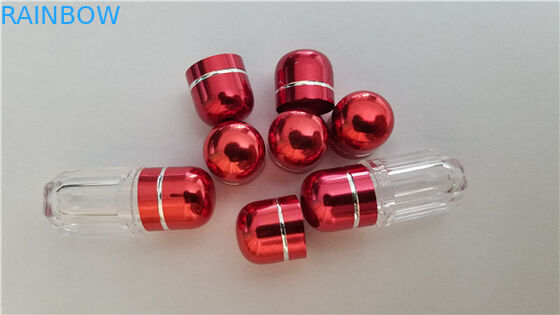 Şeffaf Plastik Hap Şişesiz Rhino Kapsül Konteynerleri 3D Kartlar İçin Renkli Metal Kap