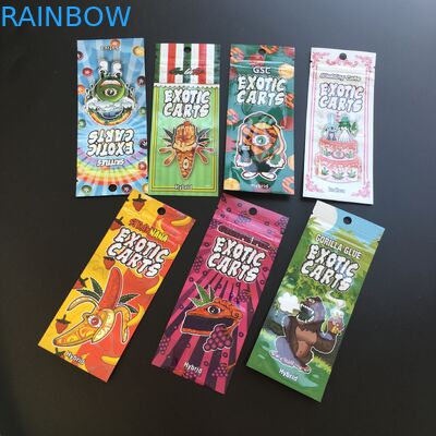 Vape Kartuş Cbd Yağ Plastik Torbalar Ambalaj Egzotik Arabalar Kilitli Mylar Çanta 0.5ml 1ml