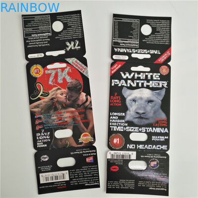 7 K Panter Cinsel Hap Paketleme Kadın Geliştirme Kartı Ekran Kutusu ile Özel Logo