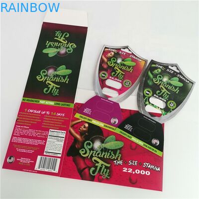 Erkek Geliştirme Hapları Blister Ambalaj Ambalaj Kağıt Kartı D2 Seks Hapı Kapsülleri İçin