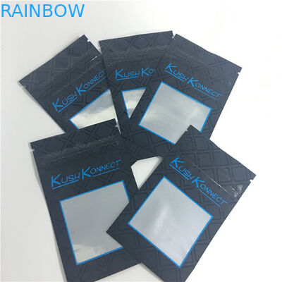 Kilitli Folyo Mylar Bitkisel Tütsü Ambalajı Özel Baskılı 120-140 Mikron Kalınlığı