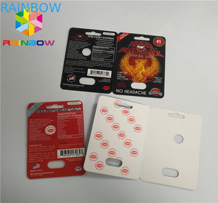 Blister Ekleme Kartı Erkek Geliştirme Hapları 3D Yüzey Sonu Paketleme